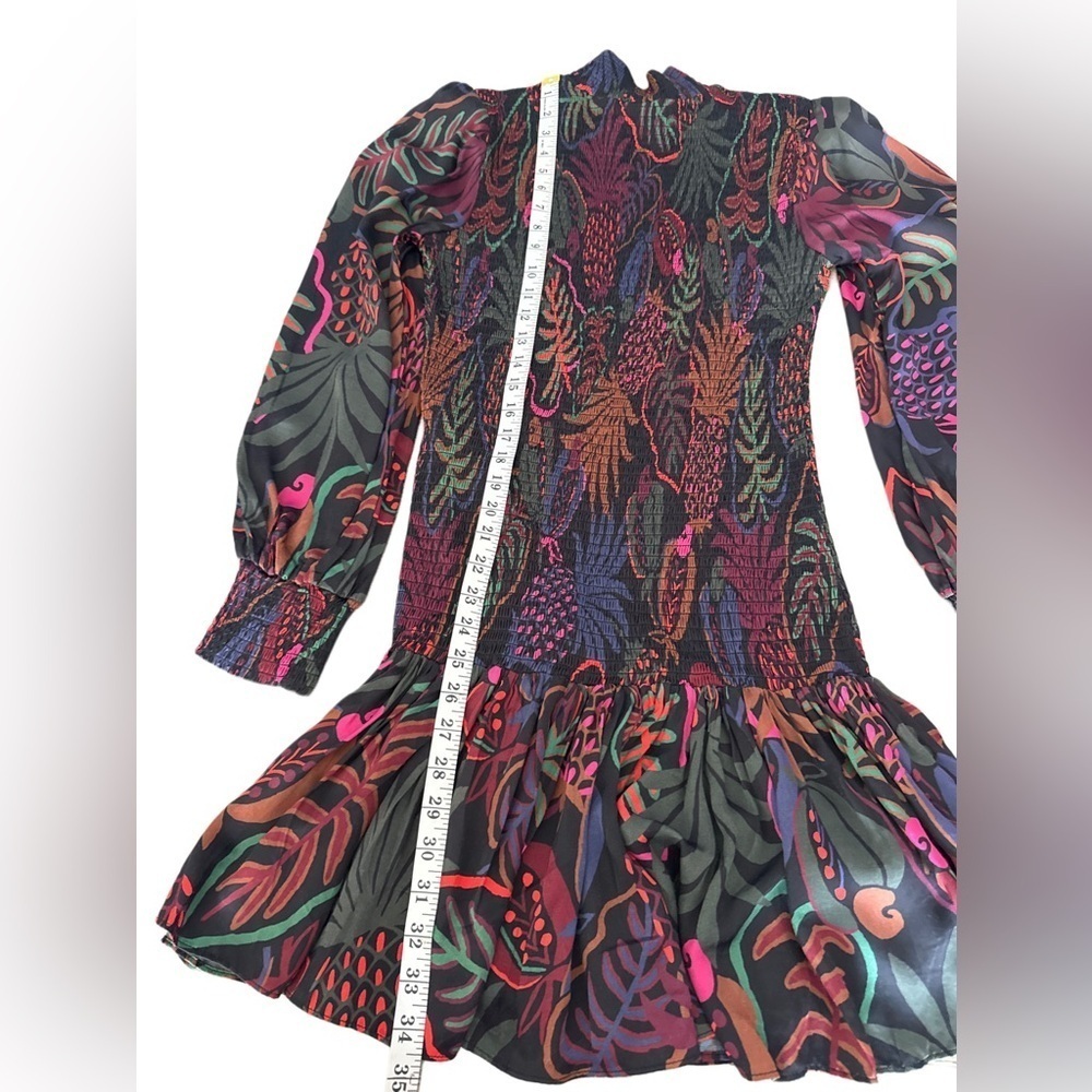 FARM RIO Frutis Dream Long‎ Sleeve Minidress Size Small - Picture 16 of 16